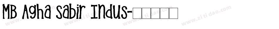 MB Agha Sabir Indus字体转换